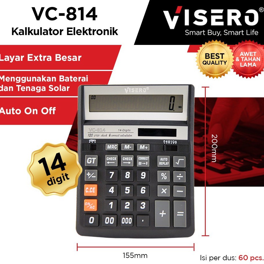 Calculator / Kalkulator Visero VC-814 (14 Digit) - Gambar 2