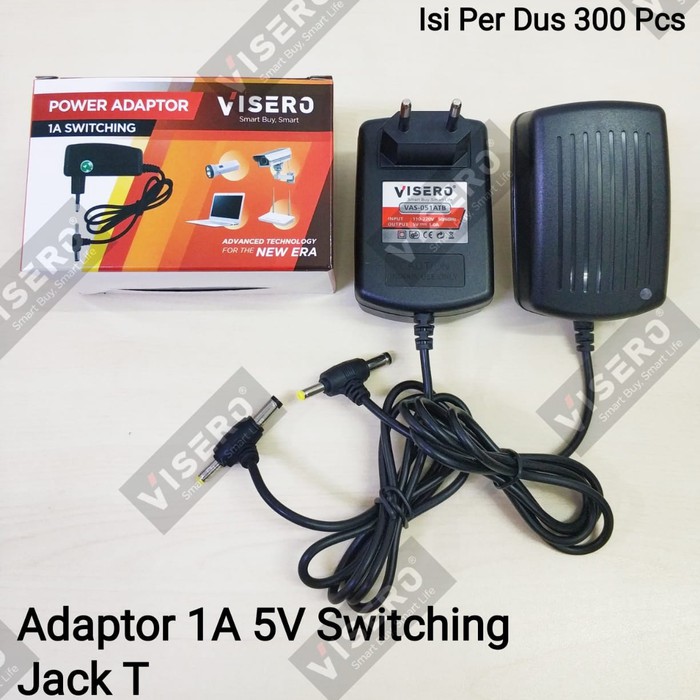 Adaptor 1A 5V Switching Jack T Visero (VAS-051ATB) - Gambar 2