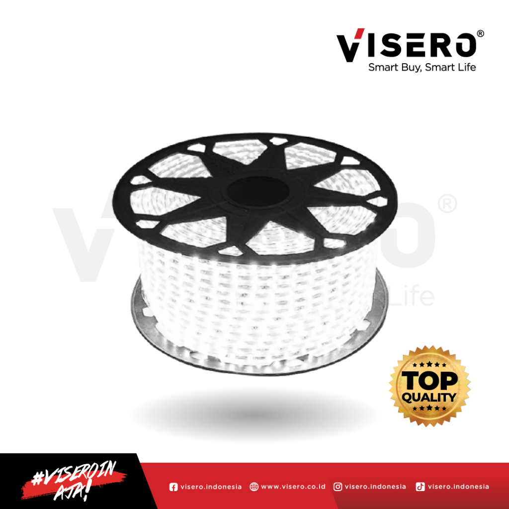 LED Strip Merah 100 Meter Visero (VLS-102) Lampu Hias Warna Putih