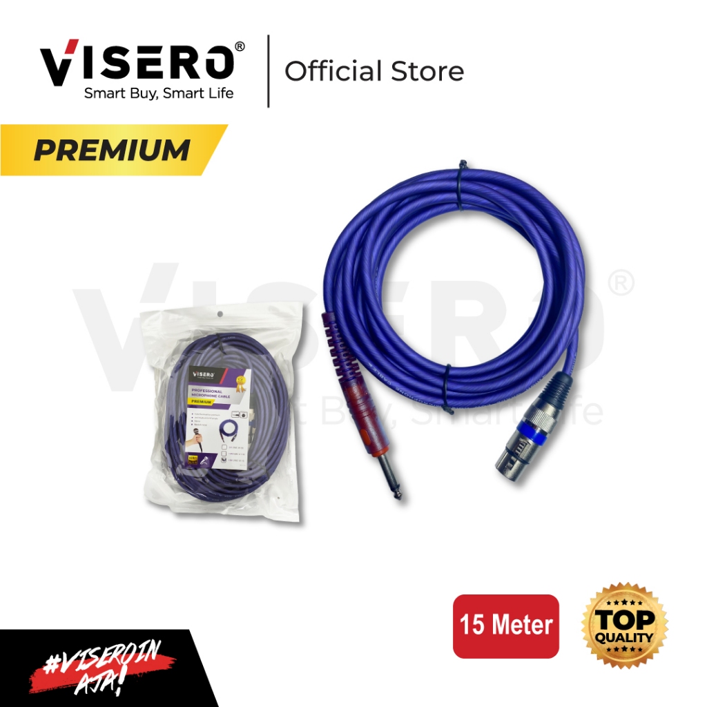 Cable Microphone/Kabel Mic Kualitas PREMIUM 15M Visero (VMC-0115)