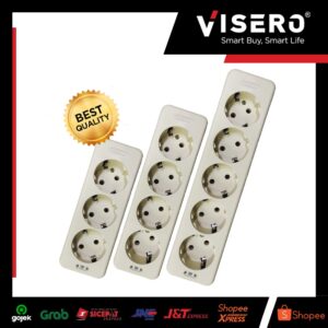 Stop Kontak Arde 3 Lubang Tanpa Kabel Visero (VT-103)