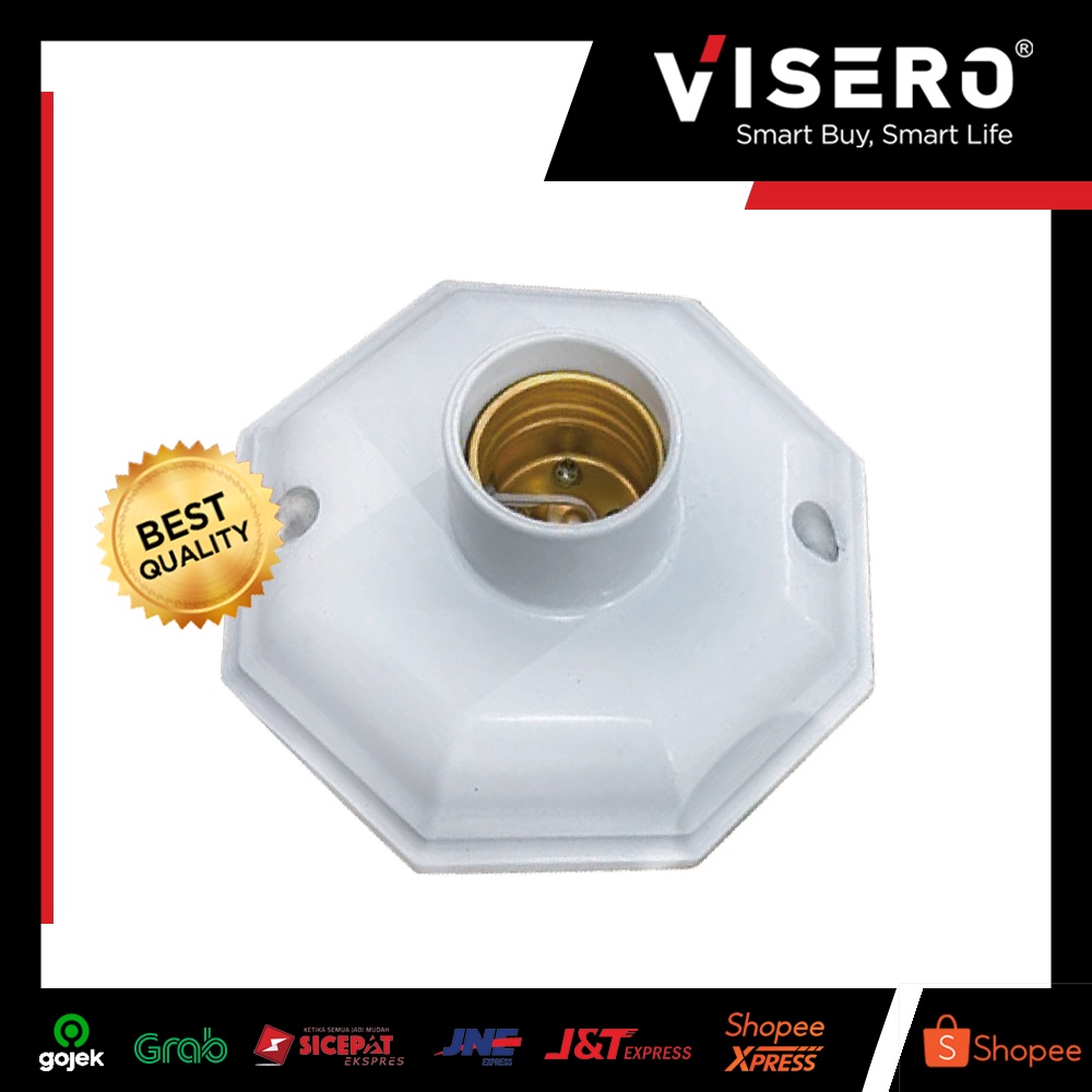 Fitting Plafon/Fitting Lampu Segi Delapan Okta Besar Visero (VPG-110C)
